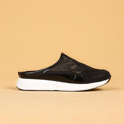 Seva Siyah Renkli Taşlı Lüks Terlik