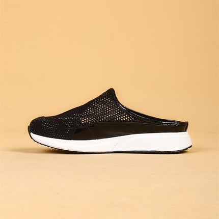 Seva Siyah Renkli Taşlı Lüks Terlik