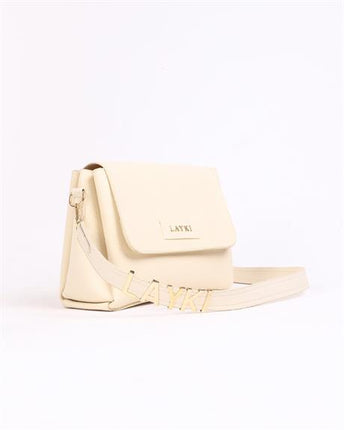 Trion Deri Çanta Bej Renkli 3 + 1 Bölmeli Deri Askılı Çanta