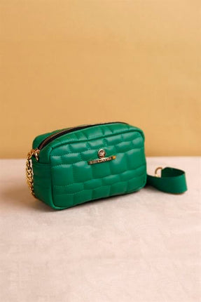 Serra Taba Renkli Zincirli Askılı Kadın Deri Çapraz Çanta