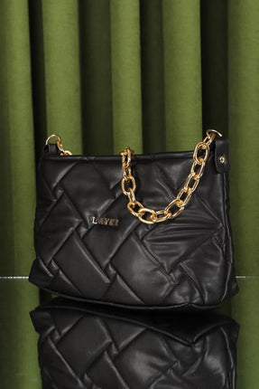 Cesato Siyah Renkli Fermuarlı 3 Bölmeli Yumuşak Deri Kadın El Çantası