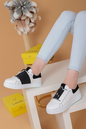 Alvaro Beyaz Siyah Renkli Sneaker