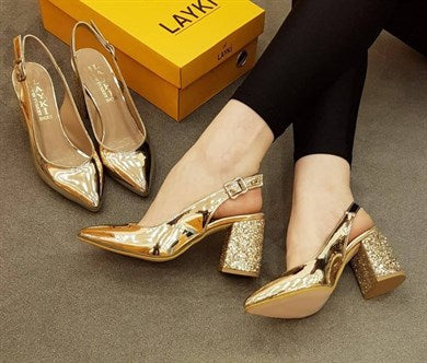 Doria Gold Renkli Kadın Topuklu Ayakkabı 270006