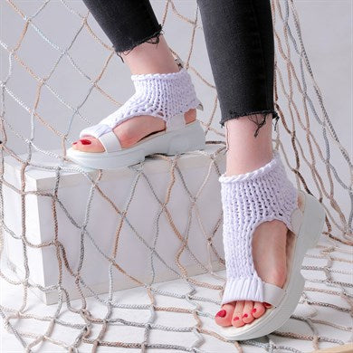 Blisse Beyaz Renkli Kadın Sandalet