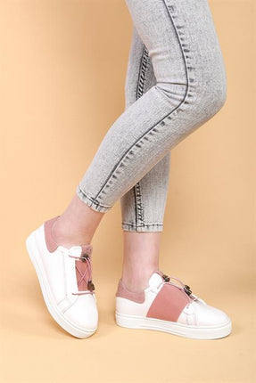 Alvaro Beyaz Pudra Renkli Sneaker