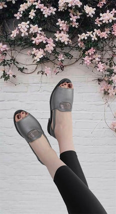 Talesto Gri Renkli Kadın Topuklu Ayakkabı