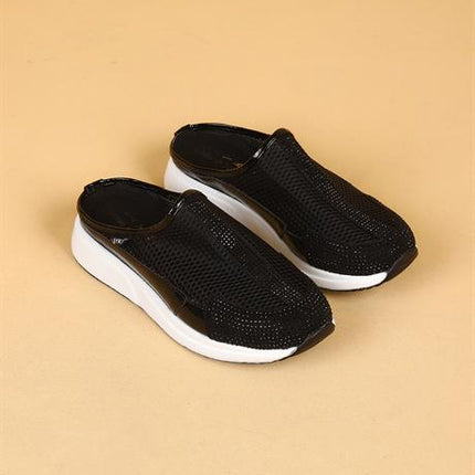 Seva Siyah Renkli Taşlı Lüks Terlik