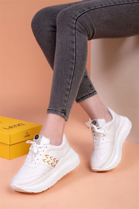 Astana Beyaz Renkli Kadın Sneaker Rahat Yürüyüş