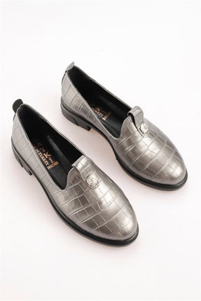 Marin Platin Renkli Lux Kadın Klasik Ayakkabı