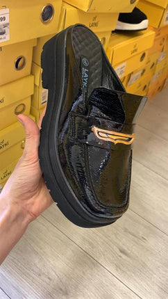 Layki Yüksek Tabanlı Rogan Deri Aksesuarlı Terlik