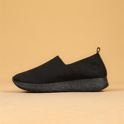 Fiora Siyah Renkli Triko Yazlık Sneaker  Ful Siyah