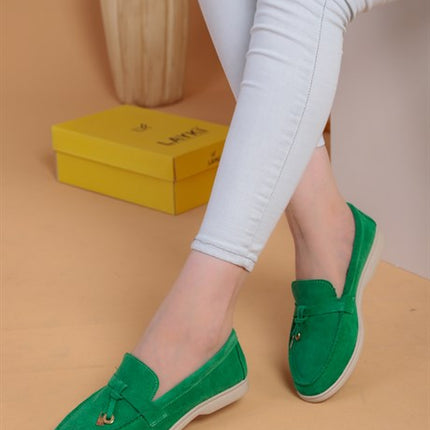 Miu Yeşil Renkli   Klasik Ayakkabı