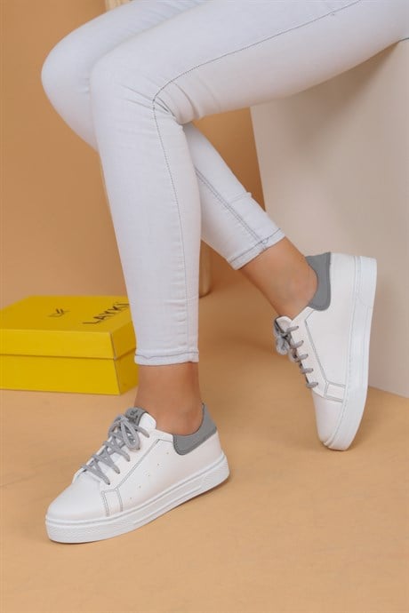 Rocc Beyaz Gri Kadın Spor Ayakkabı