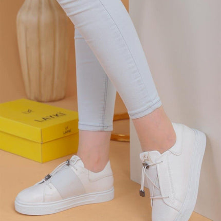 Alvaro Beyaz Pudra Renkli Sneaker