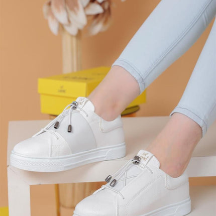 Alvaro Beyaz Pudra Renkli Sneaker
