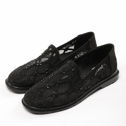 Francis Bej Renkli Taş Detaylı Kadın Günlük Klasik Ayakkabı