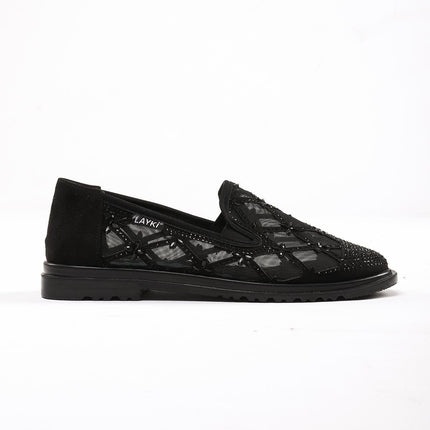 Francis Bej Renkli Taş Detaylı Kadın Günlük Klasik Ayakkabı