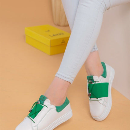 Alvaro Beyaz Pudra Renkli Sneaker