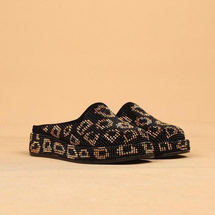 Revan Desenli Taşlı Ortopedik Kadın Terlik