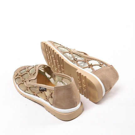 Francis Bej Renkli Taş Detaylı Kadın Günlük Klasik Ayakkabı