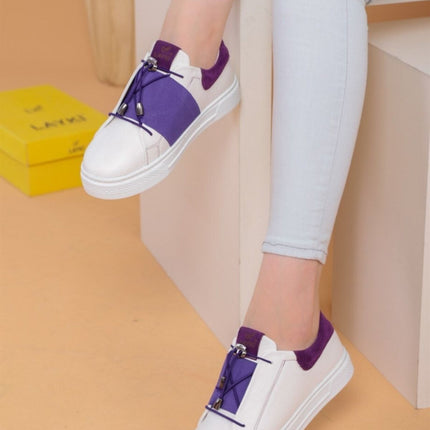 Alvaro Beyaz Pudra Renkli Sneaker