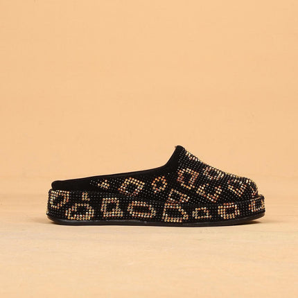 Revan Desenli Taşlı Ortopedik Kadın Terlik