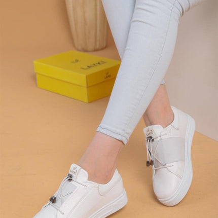 Alvaro Beyaz Pudra Renkli Sneaker
