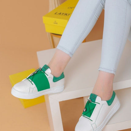 Alvaro Beyaz Pudra Renkli Sneaker