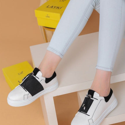 Alvaro Beyaz Pudra Renkli Sneaker