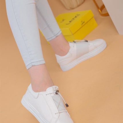 Alvaro Beyaz Pudra Renkli Sneaker