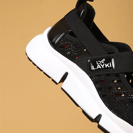 Riva Siyah Renkli Yazlık Yürüyüş Ayakkabı