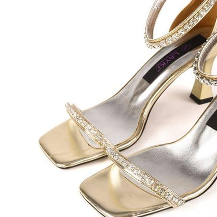 Sirea Altın Taş Detay Kadın Topuklu Ayakkabı