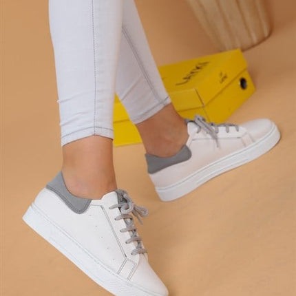 Rocc Beyaz Gri Kadın Spor Ayakkabı