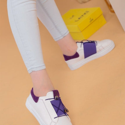 Alvaro Beyaz Pudra Renkli Sneaker