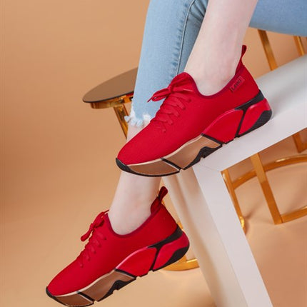 Popi Kırmızı Renkli Bayan Spor Ayakkabı