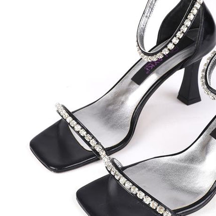 Sirea Siyah Taş Detay Kadın Topuklu Ayakkabı