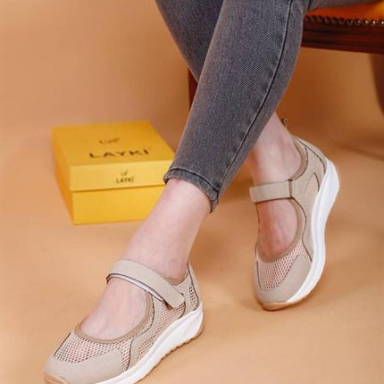 Costa Bej Renkli Kadın Günlük Yazlık Ayakkabı