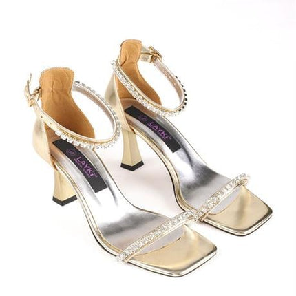 Sirea Altın Taş Detay Kadın Topuklu Ayakkabı