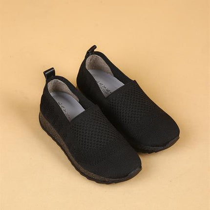 Fiora Siyah Renkli Triko Yazlık Sneaker  Ful Siyah