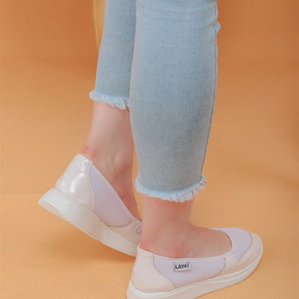 Julyana Beyaz Renkli Lux Kadın Spor Ayakkabı