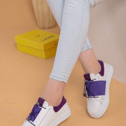 Alvaro Beyaz Pudra Renkli Sneaker