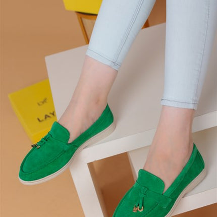 Miu Yeşil Renkli   Klasik Ayakkabı