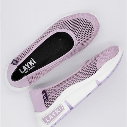 Milano Mor Renkli Lux Lazer Kesimli Kadın Yazlık Spor Ayakkabı