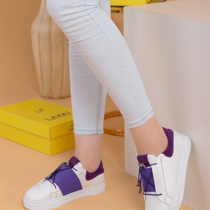 Alvaro Beyaz Pudra Renkli Sneaker