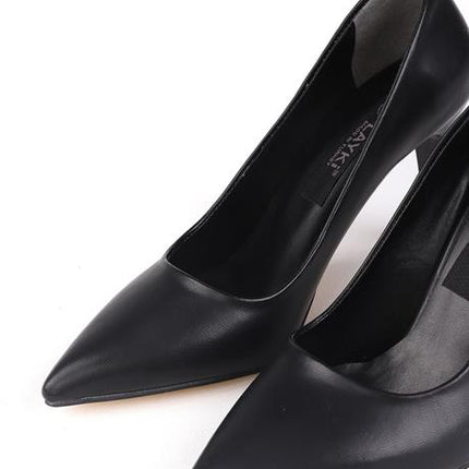 Sterio Kadın Siyah Stiletto Sivri Burun Topuklu Ayakkabı