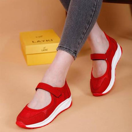 Costa Kırmızı Renkli Kadın Günlük Yazlık Ayakkabı