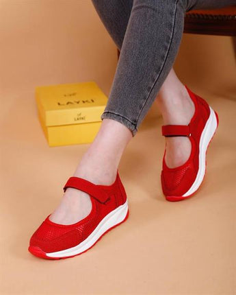 Costa Kırmızı Renkli Kadın Günlük Yazlık Ayakkabı