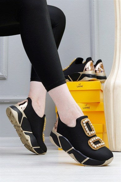 Lala Gold Renkli Kadın Spor Ayakkabı