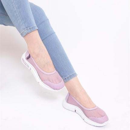 Milano Mor Renkli Lux Lazer Kesimli Kadın Yazlık Spor Ayakkabı