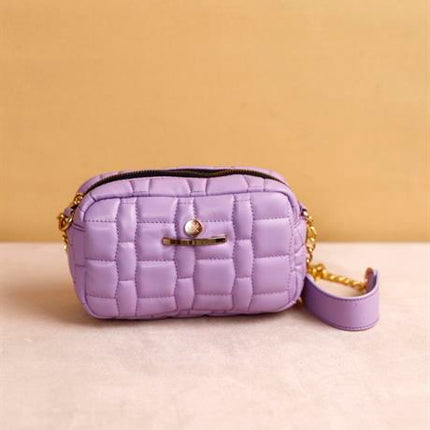 Serra Açık Mor Renkli Zincirli Askılı Kadın Deri Çapraz Çanta